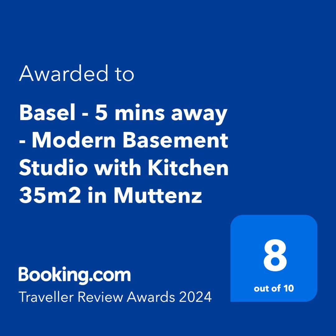 Basel - 5 Mins Away - Modern Basement Studio With Kitchen 35M2 In 穆滕茨 外观 照片